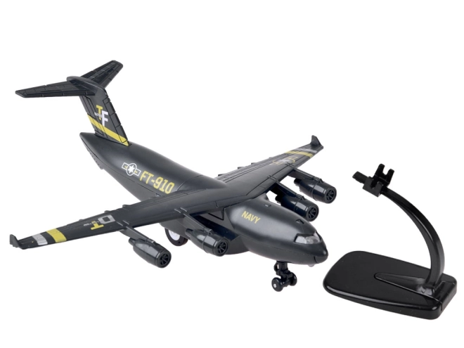 Militair transportvliegtuig met effecten