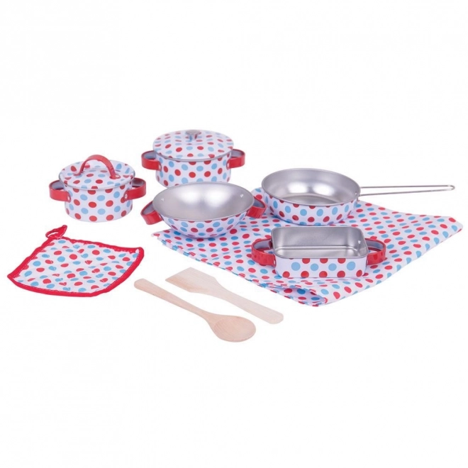 Bigjigs Toys Servieset met stippen