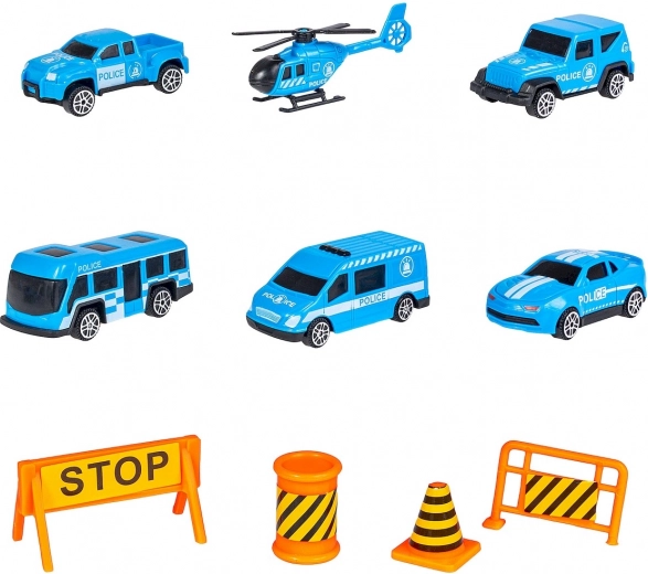 Complete set politievoertuigen