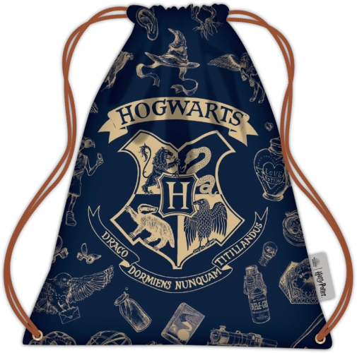 Harry Potter trekkoordzak marineblauw en goud