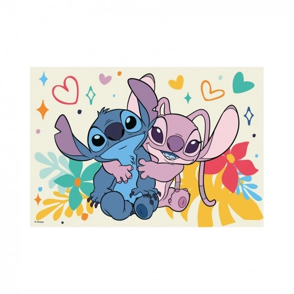 Dino puzzel Stitch en Angel 24 stukjes