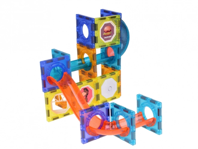 3D magnetische blokken voor kinderen Het bouwen van een lichtgevende knikkerbaan 49 elementen ZA5250