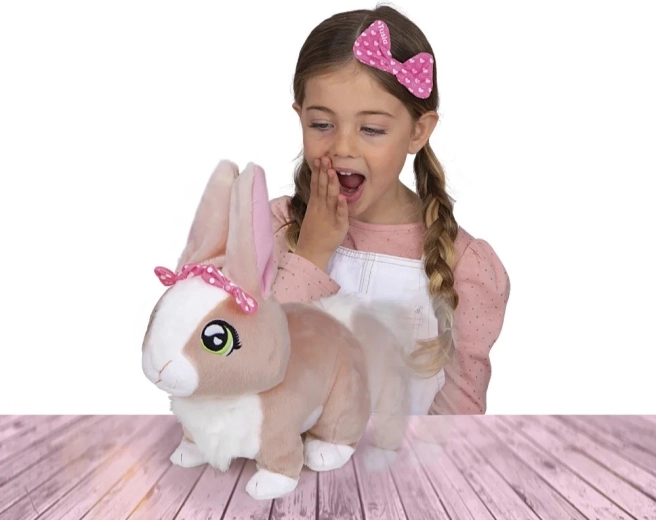 Springt en beweegt oortjes bij aanraking