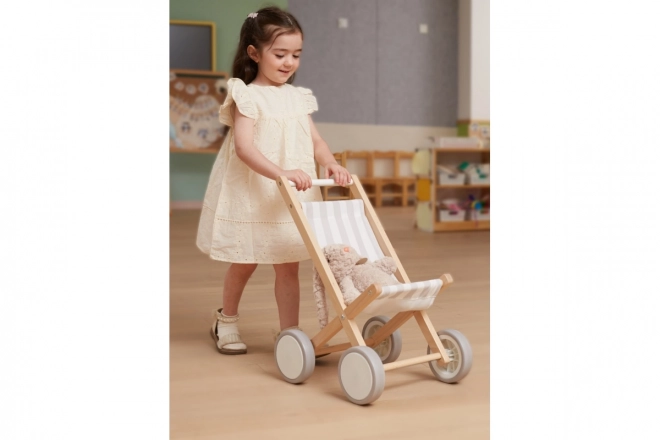 Houten poppenwagen