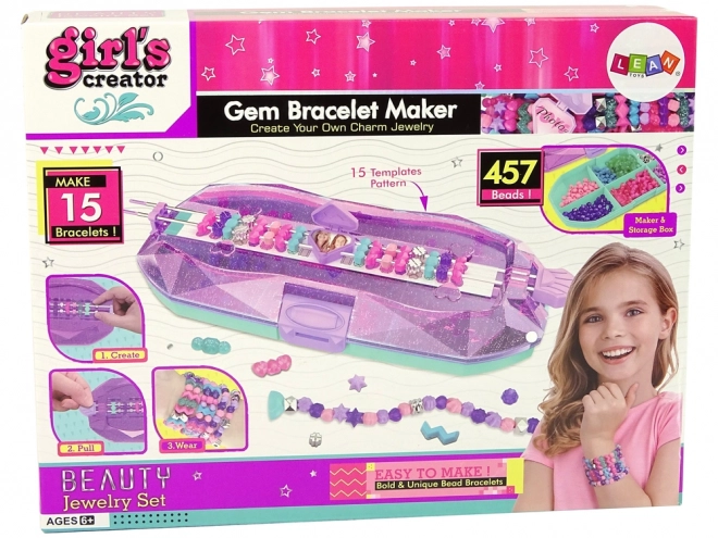 Set voor het maken van armbanden Gekleurde kralen Creator Container