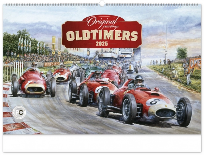 NOTIQUE Muurkalender Oldtimers – Václav Zapadlík 2025, 64 x 42 cm