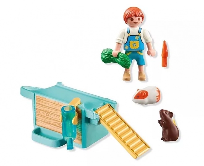 Set met figuren My Life jongen met cavia's