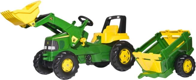 Traptractor John Deere met aanhanger van Rolly Toys