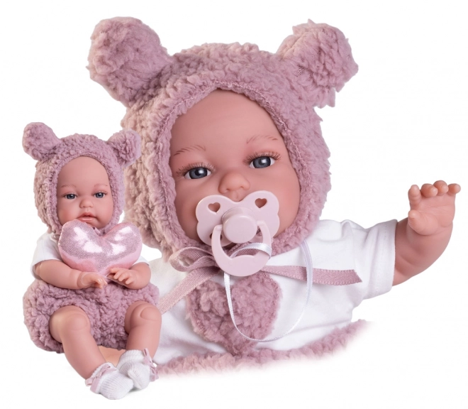 Antonio Juan 70361 TONETA - realistische baby pop met speciale bewegingsfunctie en zacht stoffen lichaam - 34 cm
