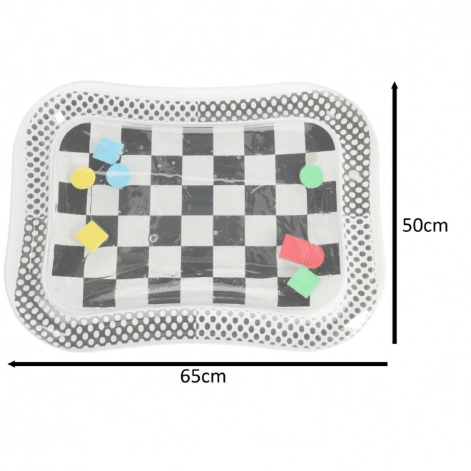 Baby watermat - zwart-wit schaakbord
