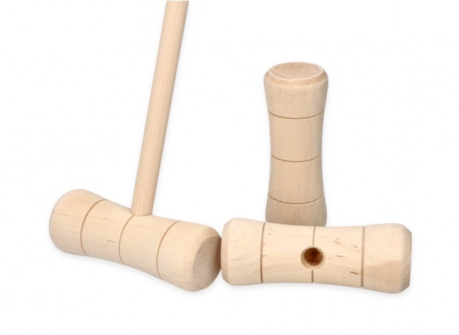 Houten speelset croquet 24 onderdelen - voor kinderen en volwassenen