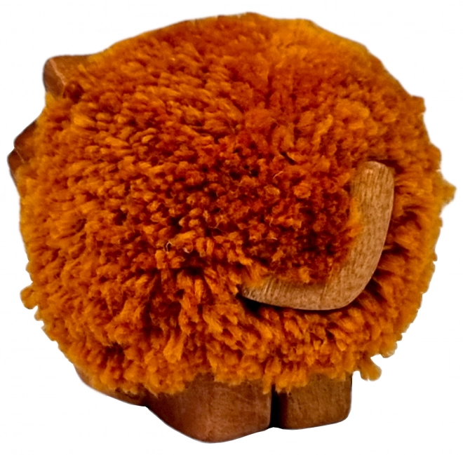 Houten figuur met pompon Kat voor kinderen