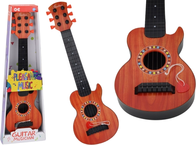 Houten Speelgoedgitaar Oranje