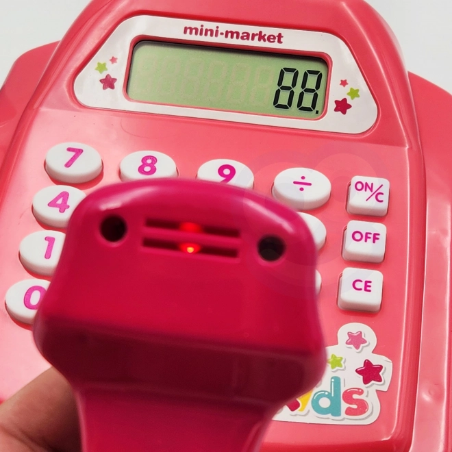 WOOPIE Kinderkassa met planken en accessoires roze