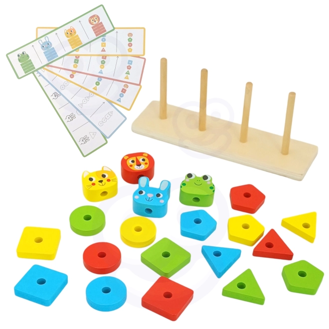 Montessori stapeldierpiramide 27 stuks FSC