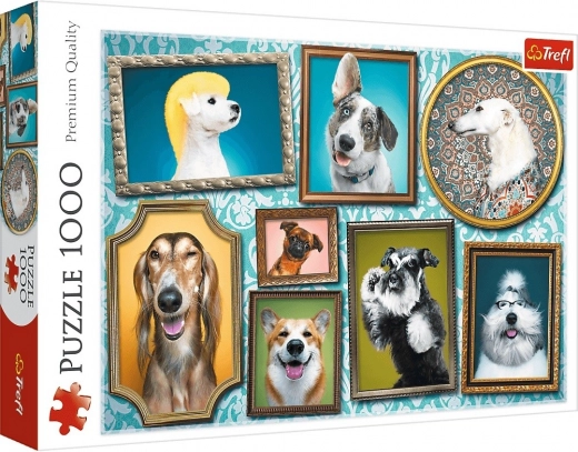 Puzzel 1000 stukjes – vrolijke hondjes, hondengalerij