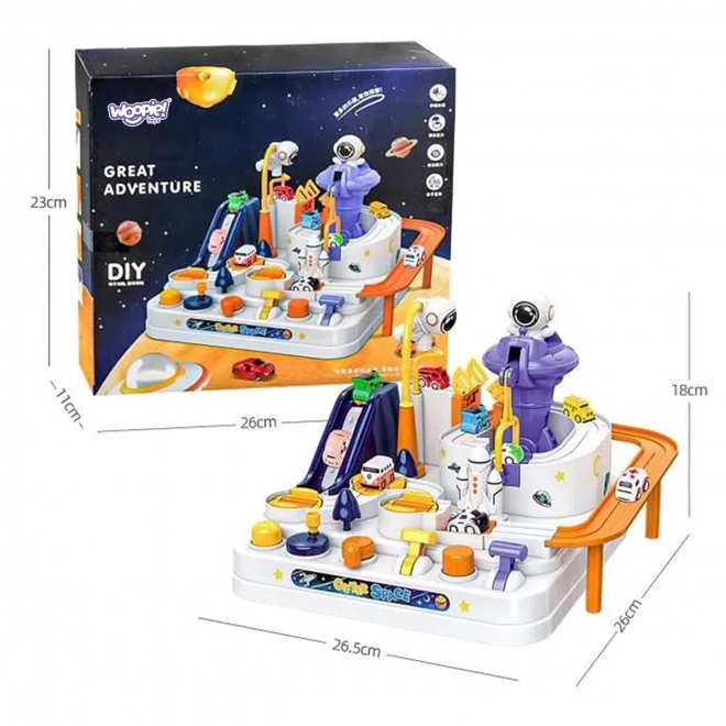 Interactief parcours voor auto's Avontuur van de astronaut