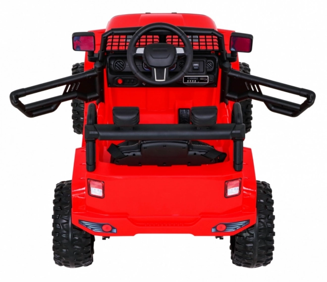 Accu-aangedreven Jeep Dark Night voor kinderen + langzame start + EVA + LED audio – Rood