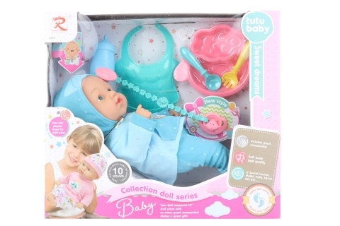 Pratende baby pop Tutu Baby met accessoires