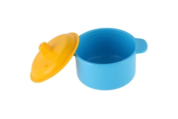 Set gekleurd plastic servies 12 st in net 12m+