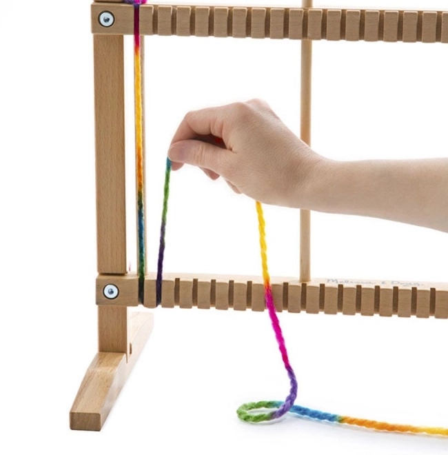 Houten weefgetouw voor kinderen