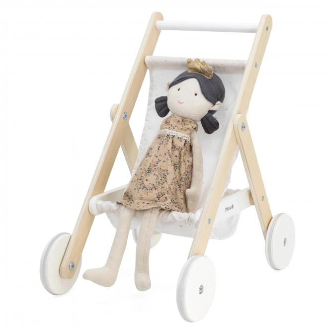 Houten kinderwagen