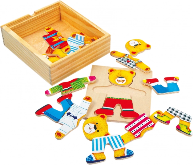 Bino puzzel met kleedkamer en beertje