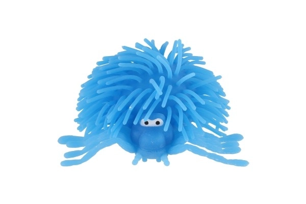 Stressbal spin antistress siliconen 10 cm op batterijen met licht 6 kleuren in zakje 16 stuks in doos