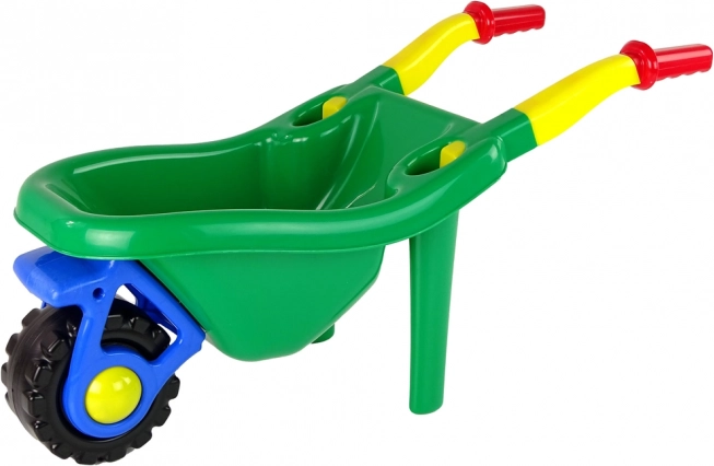 Grote kleurrijke groene tuin kruiwagen
