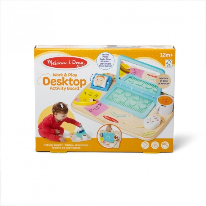 Houten educatieve laptop