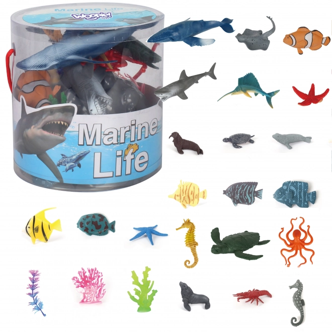 Set van figuren van zeedieren