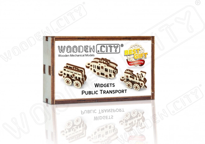 3D puzzel Transportmiddelen - Wooden City mini set