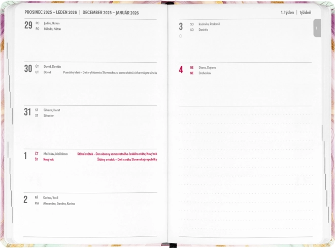 Dagboek NOTIQUE Petito - Roze marmer