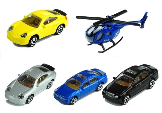 Meerniveaugarage met autootjes en helikopter