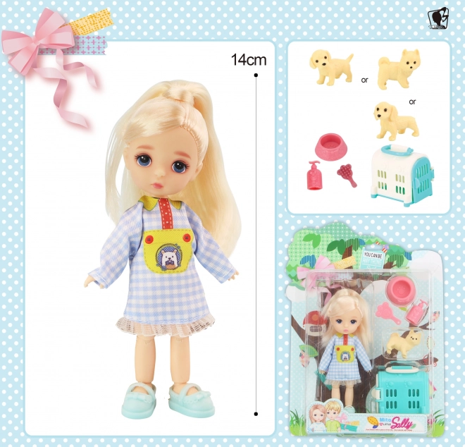 Pop met hondenset 12,5 cm