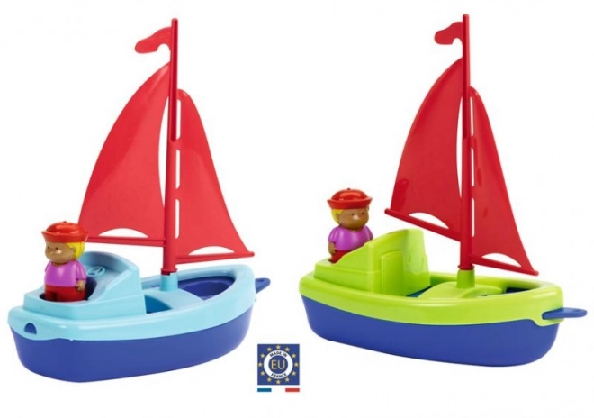 Zeilboot 22,5 cm met matroos