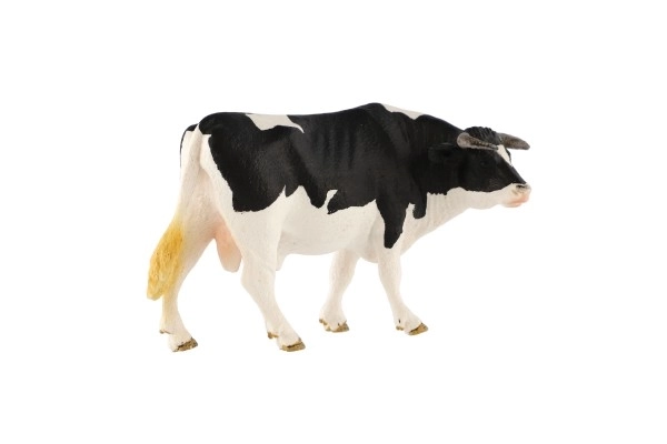Kunststof figuurtje van een Holstein-stier 13 cm
