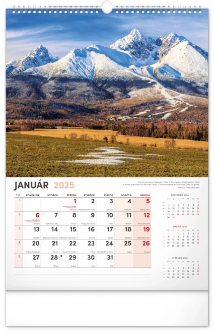 Wandkalender Ons Slowakije 2025, 33 × 46 cm