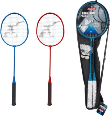 set badmintonrackets en shuttles in etui