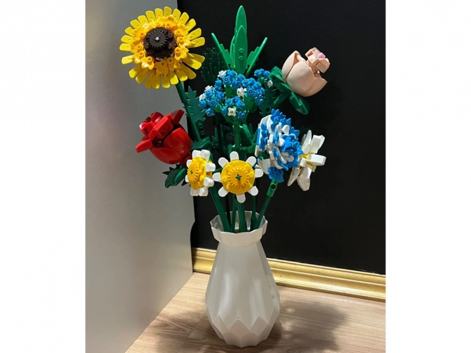 Technische bouwset Weidebloemen met vaas 618 delen