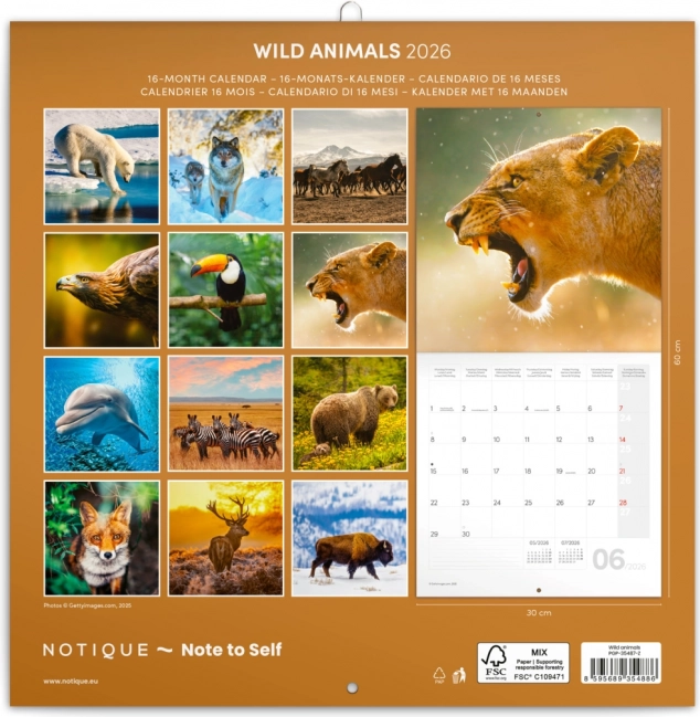 Notitiekalender Wilde Dieren 2026