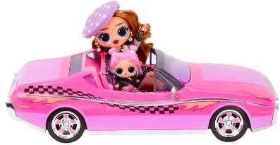 Stijlvolle retrocabrio voor twee poppen