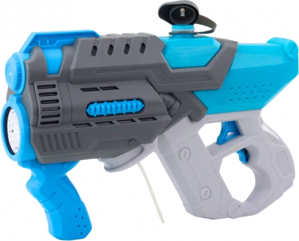 Elektrisch waterpistool met bellenblazer 2-in-1 blauw-grijs