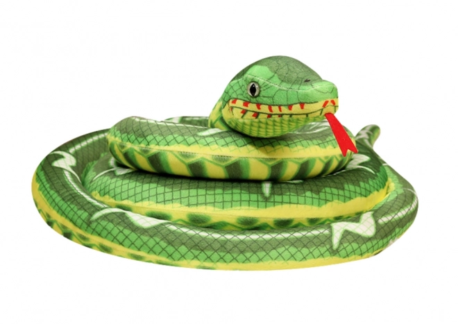 Pluche groene slang Mascotte 400 cm