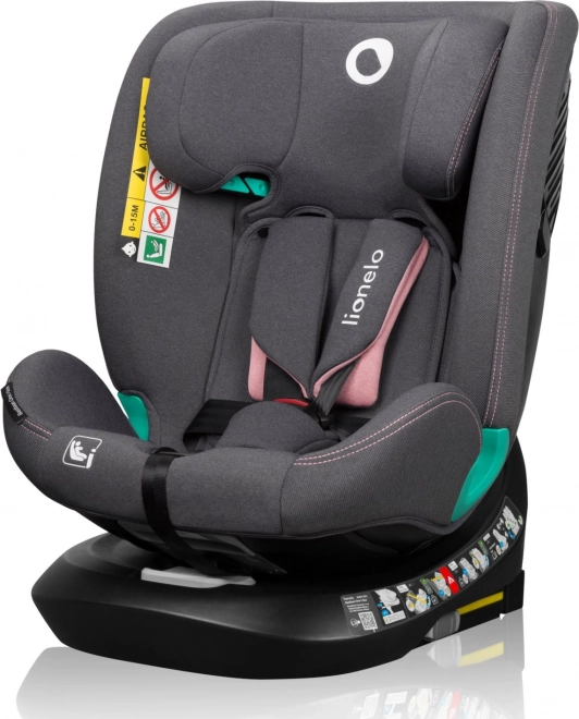 Draaibare autostoel voor kinderen Lionelo Bastiaan i-Size Pink Rose