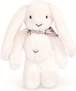 Doudou pluchen konijntje met sjaaltje wit 35 cm