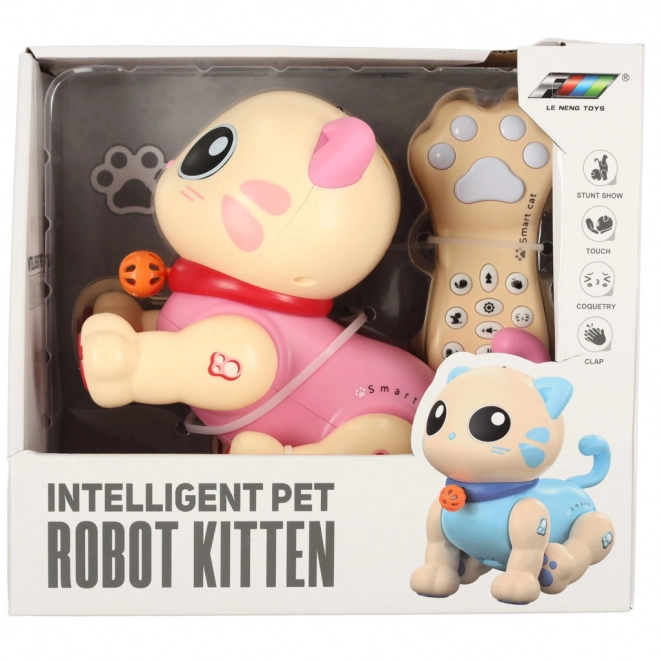Roze interactieve kitten op afstandsbediening