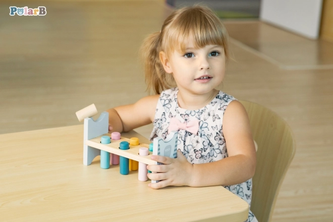 VIGA PolarB Houten bank met hamertje – Montessori speelgoed
