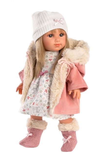 Llorens 53541 ELENA - realistische pop met zacht stoffen lichaam - 35 cm