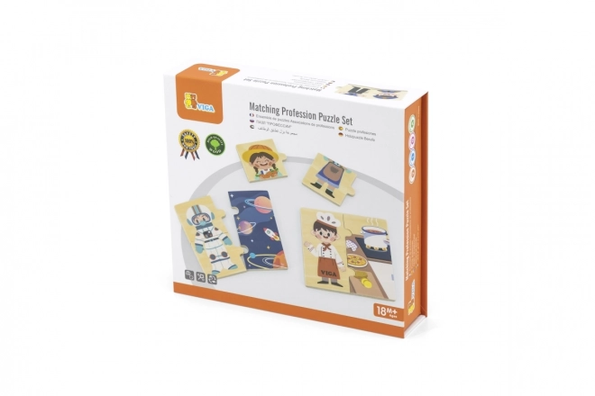 Houten puzzels passende beroepen